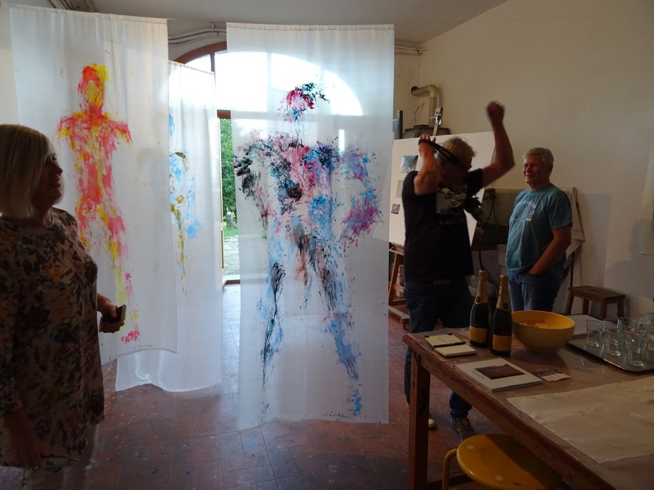 Open Studio Italian residenssissä 2017, Grassina, Firenze.
Pontormo studiossa tein Emotionaalisia muotokuvia ja myöhemmin Venetsiassa Palazzo Ca'Zanardi, Anima Mundi näyttelyssä